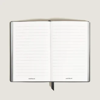 Notebook Large, Black Leather, Black, Lined Pages
