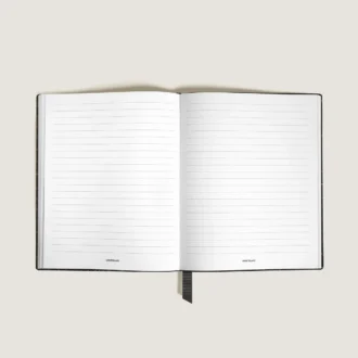 Notebook Large, Croco-Embossed Leather, Black – Lined Pages