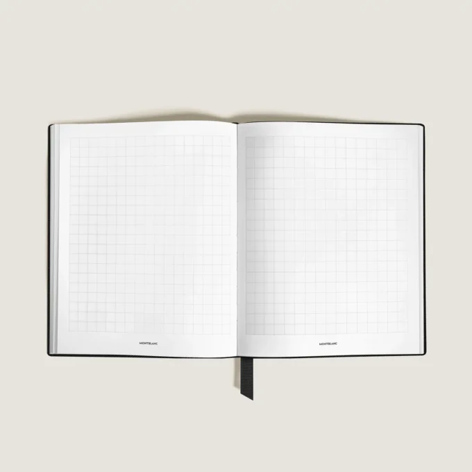 Notebook Large, Saffiano Leather, Black – Squared Pages
