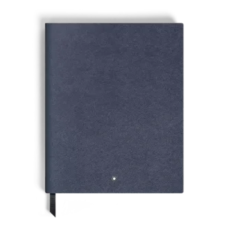 Notebook Large, Saffiano Leather, Blue – Lined Pages