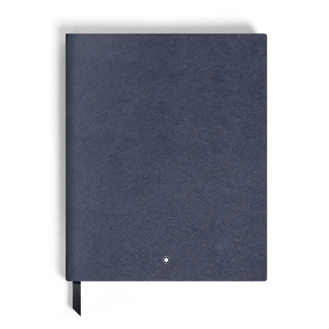 Notebook Large, Saffiano Leather, Blue – Lined Pages