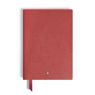 Notebook Medium, Brick Red Leather, Red, Lined Pages