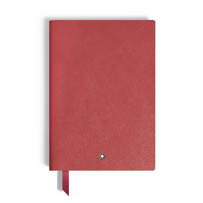 Notebook Medium, Brick Red Leather, Red, Lined Pages