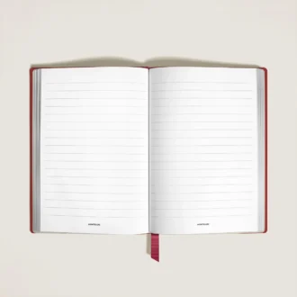 Notebook Medium, Brick Red Leather, Red, Lined Pages