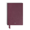 Notebook Medium, Cassis Leather, Burgundy, Lined Pages