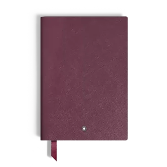 Notebook Medium, Cassis Leather, Burgundy, Lined Pages