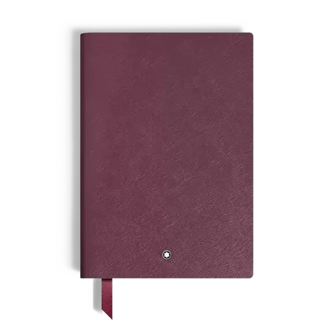 Notebook Medium, Cassis Leather, Burgundy, Lined Pages
