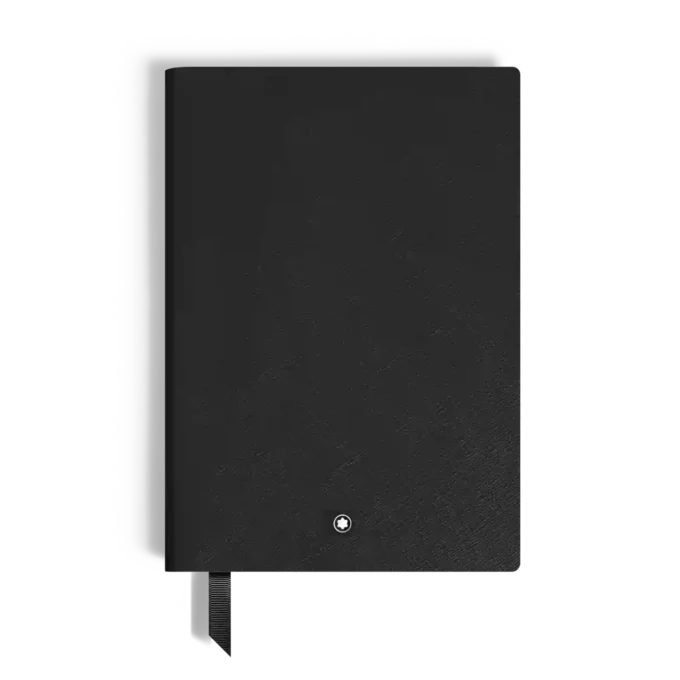 Notebook Medium, Saffiano Leather, Black – Lined Pages