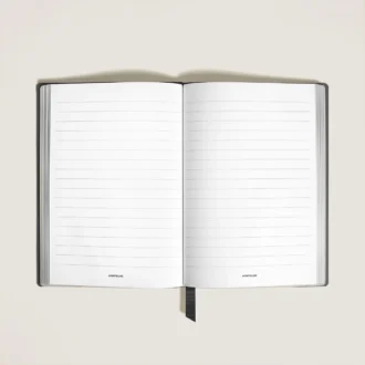 Notebook Medium, Saffiano Leather, Black – Lined Pages