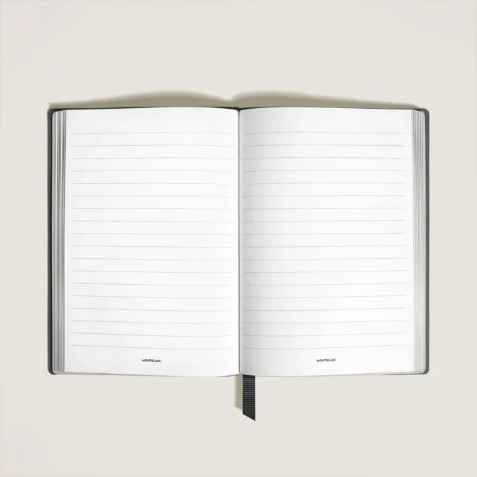 Notebook Medium, Saffiano Leather, Black – Lined Pages