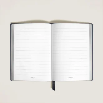 Notebook Medium, Saffiano Leather, Blue – Lined Pages