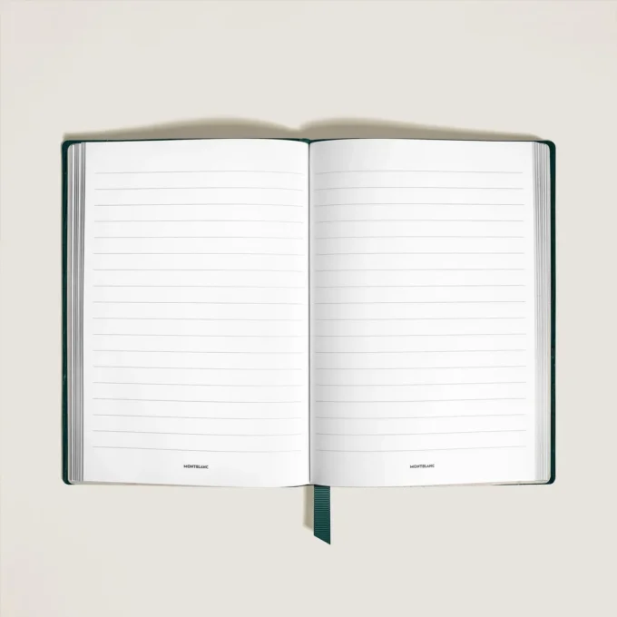 Notebook Medium, Saffiano Leather, British Green – Lined Pages