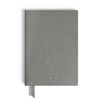 Notebook Medium, Saffiano Leather, Medium Grey – Lined Pages