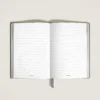 Notebook Medium, Saffiano Leather, Medium Grey – Lined Pages