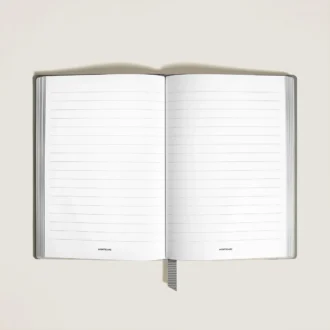 Notebook Medium, Saffiano Leather, Medium Grey – Lined Pages