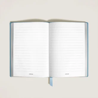 Notebook Medium, Saffiano Leather, Pale Blue – Lined Pages