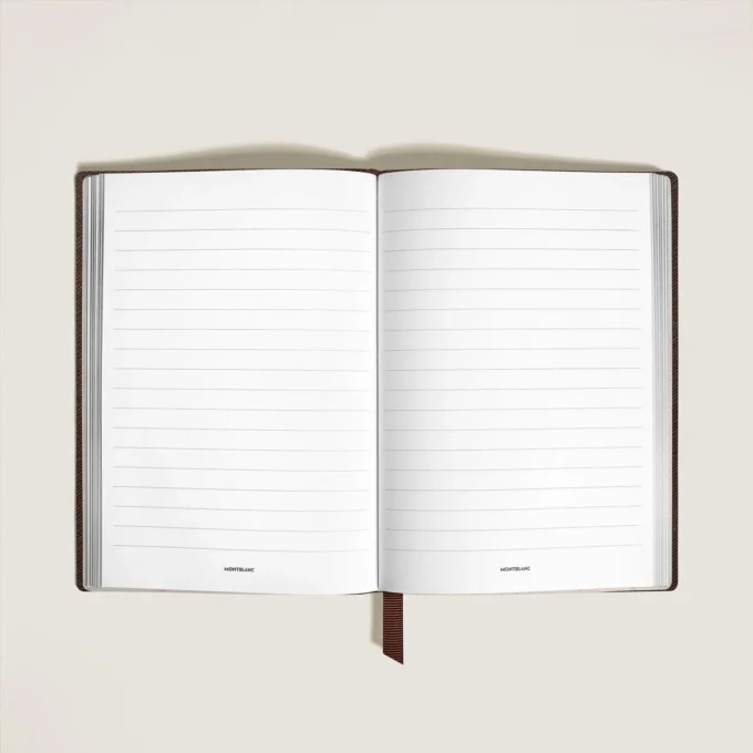 Notebook Medium, Saffiano Leather, Tobacco – Lined Pages