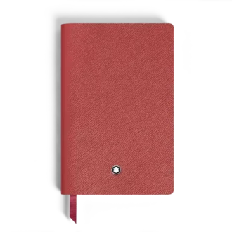 Notebook Small, Brick Red Leather, Red, Lined Pages