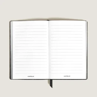 Notebook Small, Croco-Embossed Leather, Black – Lined Pages