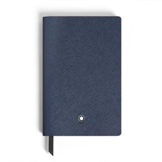 Notebook Small, Ink Blue Leather, Blue, Blank Pages