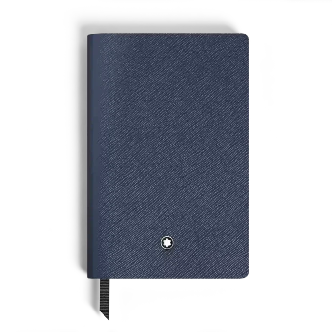 Notebook Small, Ink Blue Leather, Blue, Blank Pages