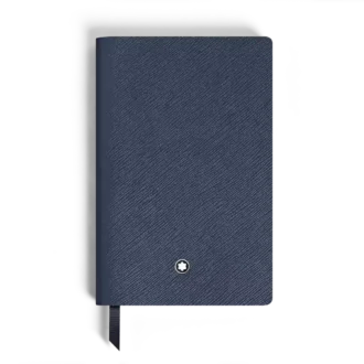 Notebook Small, Saffiano Leather, Blue – Lined Pages