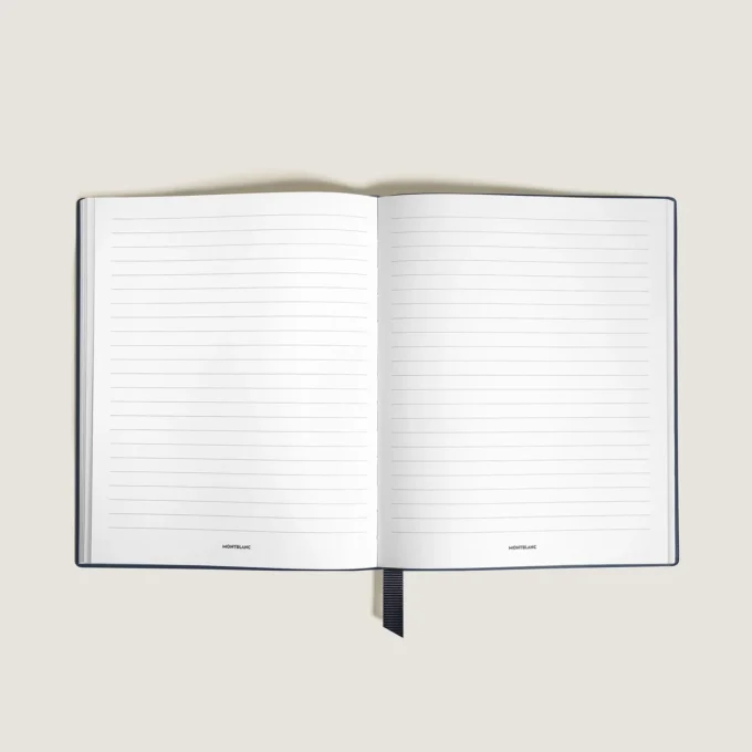 Notebook Small, Saffiano Leather, Blue – Lined Pages