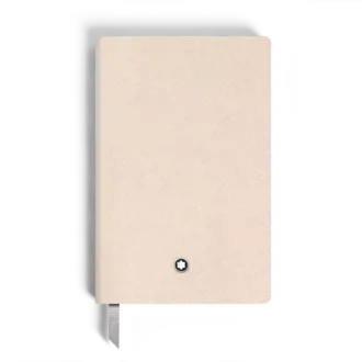 Notebook Small, Saffiano Leather, Cloudy Beige – Lined Pages
