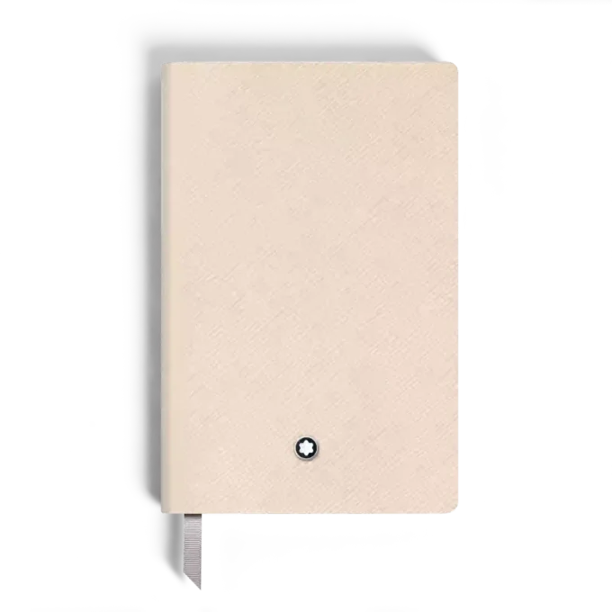 Notebook Small, Saffiano Leather, Cloudy Beige – Lined Pages