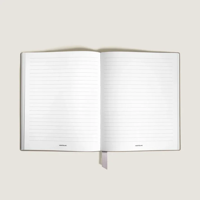 Notebook Small, Saffiano Leather, Cloudy Beige – Lined Pages