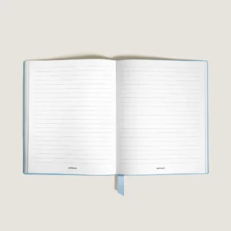 Notebook Small, Saffiano Leather, Pale Blue – Lined Pages