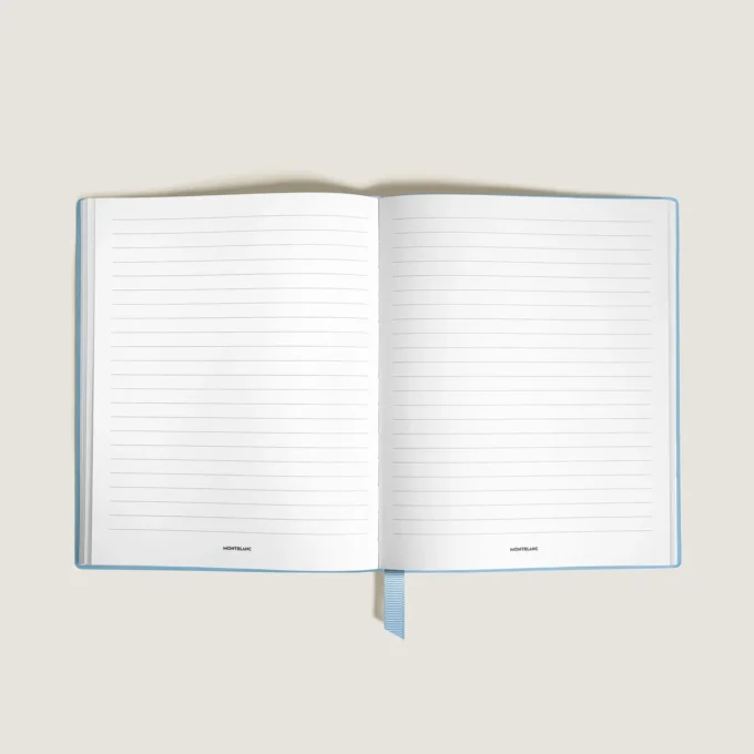 Notebook Small, Saffiano Leather, Pale Blue – Lined Pages