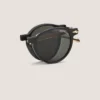 Oval foldabale Sunglasses with Black Coloured Injected Frame