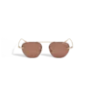 Oval Sunglasses with Gold Coloured Metal Frame
