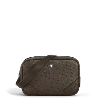 Printed ostrich mini crossbody