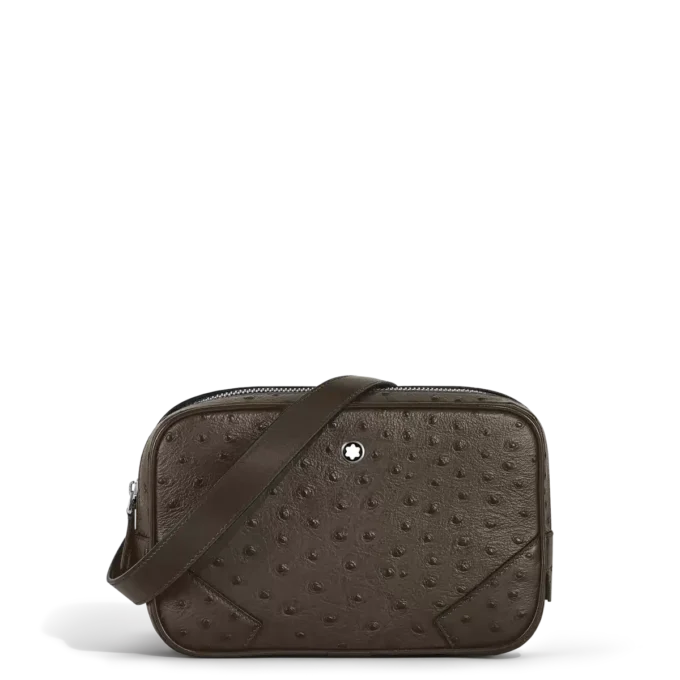 Printed ostrich mini crossbody