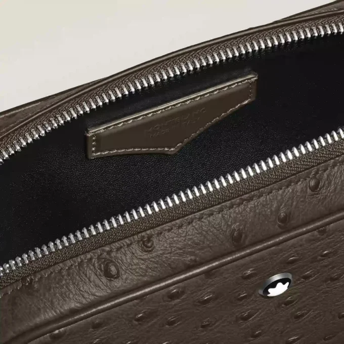 Printed ostrich mini crossbody