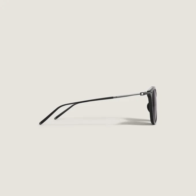 Rectangular Acetate Black Frame Sunglasses
