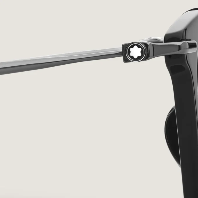 Rectangular Acetate Black Frame Sunglasses