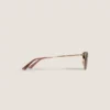 Rectangular Sunglasses Gold Coloured Metal Frame