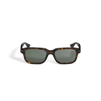 Rectangular Sunglasses with Acetate Havana Frame