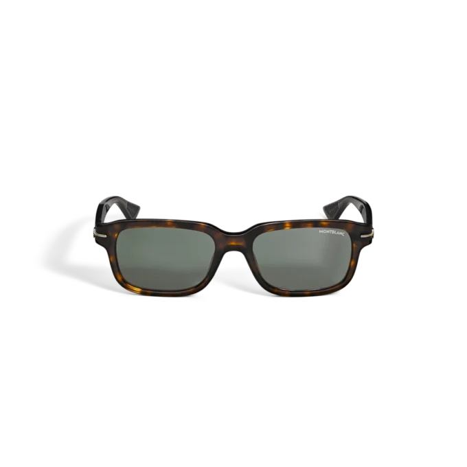 Rectangular Sunglasses with Acetate Havana Frame