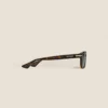 Rectangular Sunglasses with Acetate Havana Frame