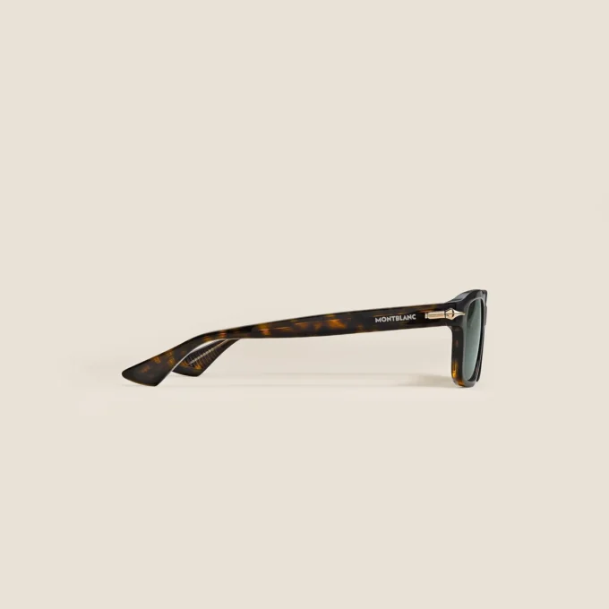 Rectangular Sunglasses with Acetate Havana Frame