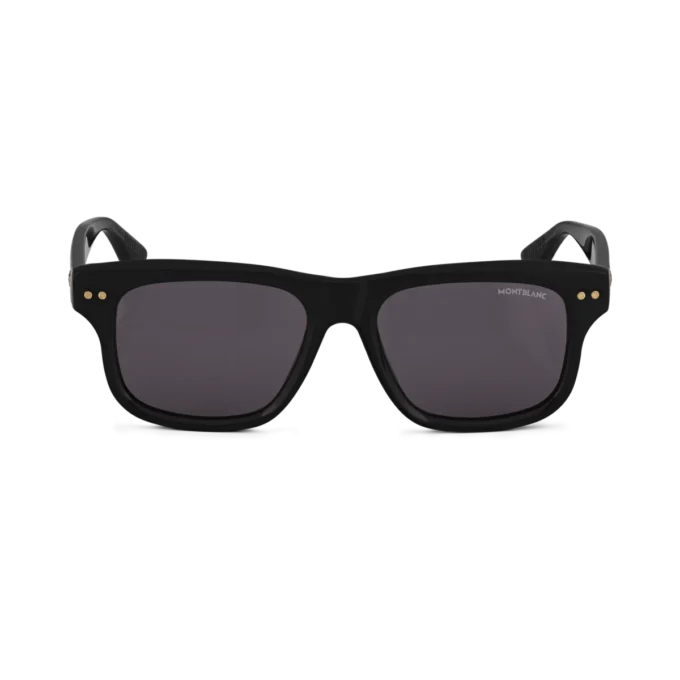 Rectangular Sunglasses with Black-Colored Acetate Frame