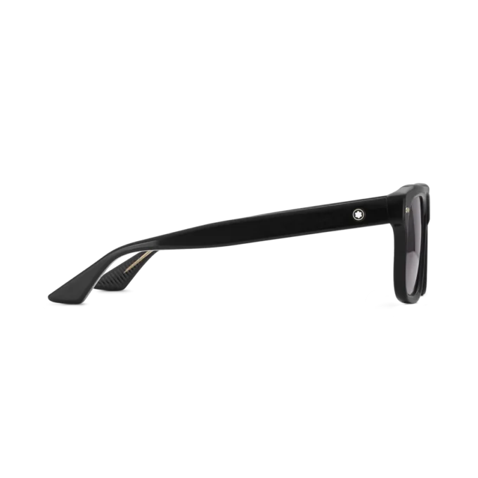 Rectangular Sunglasses with Black-Colored Acetate Frame