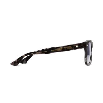 Rectangular Sunglasses with Black-Colored Acetate Frame