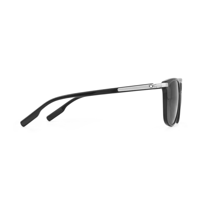 Rectangular Sunglasses with Black-Colored Acetate Frame
