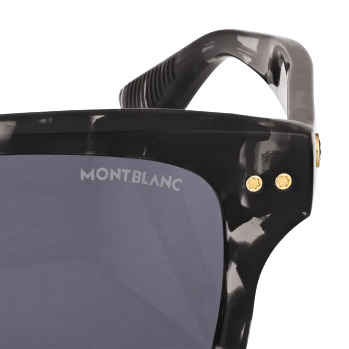 Rectangular Sunglasses with Black-Colored Acetate Frame