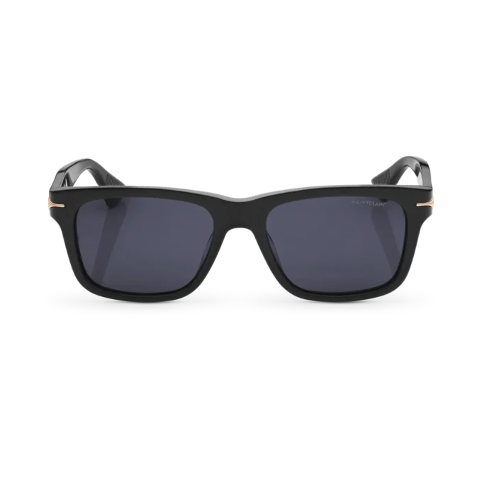 Rectangular Sunglasses with Black Coloured Acetate Frame